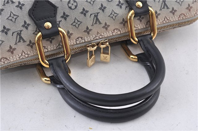 Authentic LOUIS VUITTON Monogram Mini Alma Ron Hand Bag Blue M92205 LV 5744C