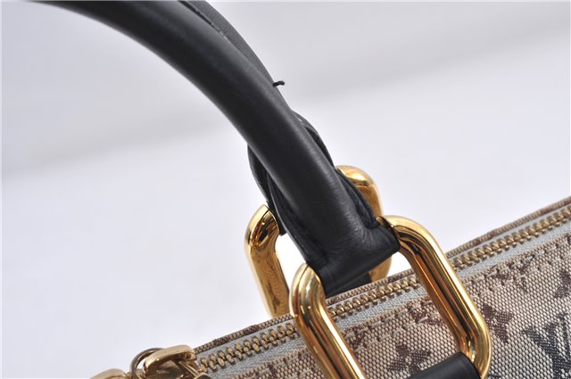 Authentic LOUIS VUITTON Monogram Mini Alma Ron Hand Bag Blue M92205 LV 5744C