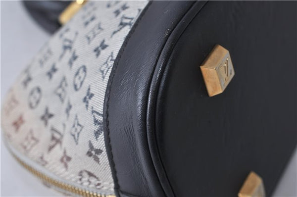 Authentic LOUIS VUITTON Monogram Mini Alma Ron Hand Bag Blue M92205 LV 5744C