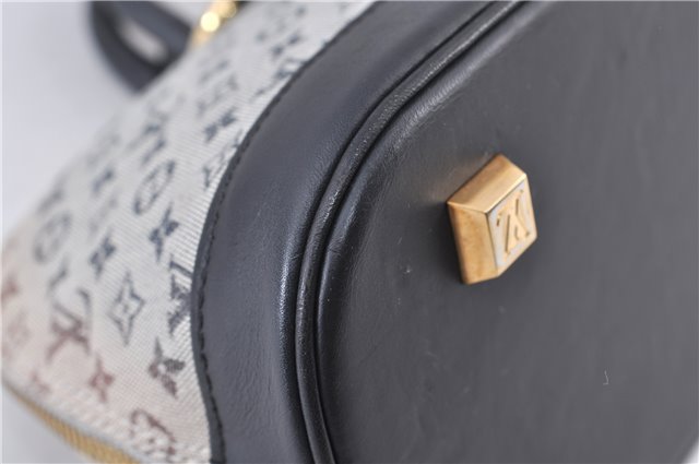 Authentic LOUIS VUITTON Monogram Mini Alma Ron Hand Bag Blue M92205 LV 5744C