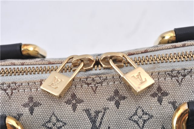 Authentic LOUIS VUITTON Monogram Mini Alma Ron Hand Bag Blue M92205 LV 5744C