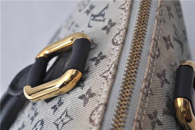 Authentic LOUIS VUITTON Monogram Mini Alma Ron Hand Bag Blue M92205 LV 5744C