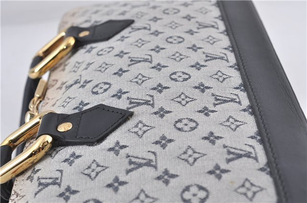 Authentic LOUIS VUITTON Monogram Mini Alma Ron Hand Bag Blue M92205 LV 5744C