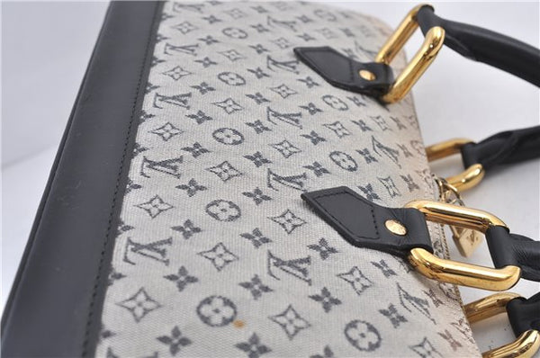 Authentic LOUIS VUITTON Monogram Mini Alma Ron Hand Bag Blue M92205 LV 5744C