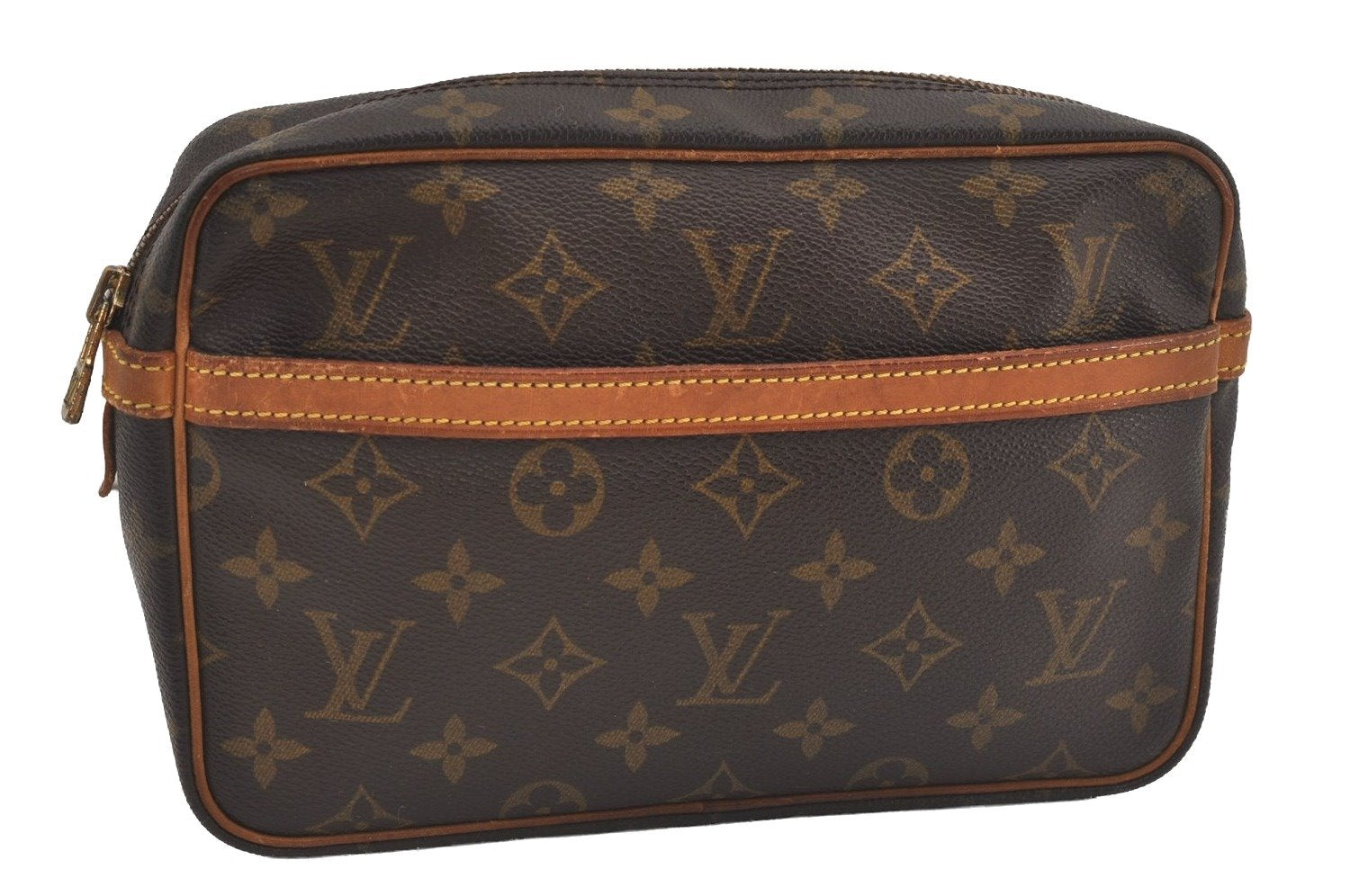Authentic Louis Vuitton Monogram Compiegne 23 Clutch Hand Bag M51847 LV 5745I