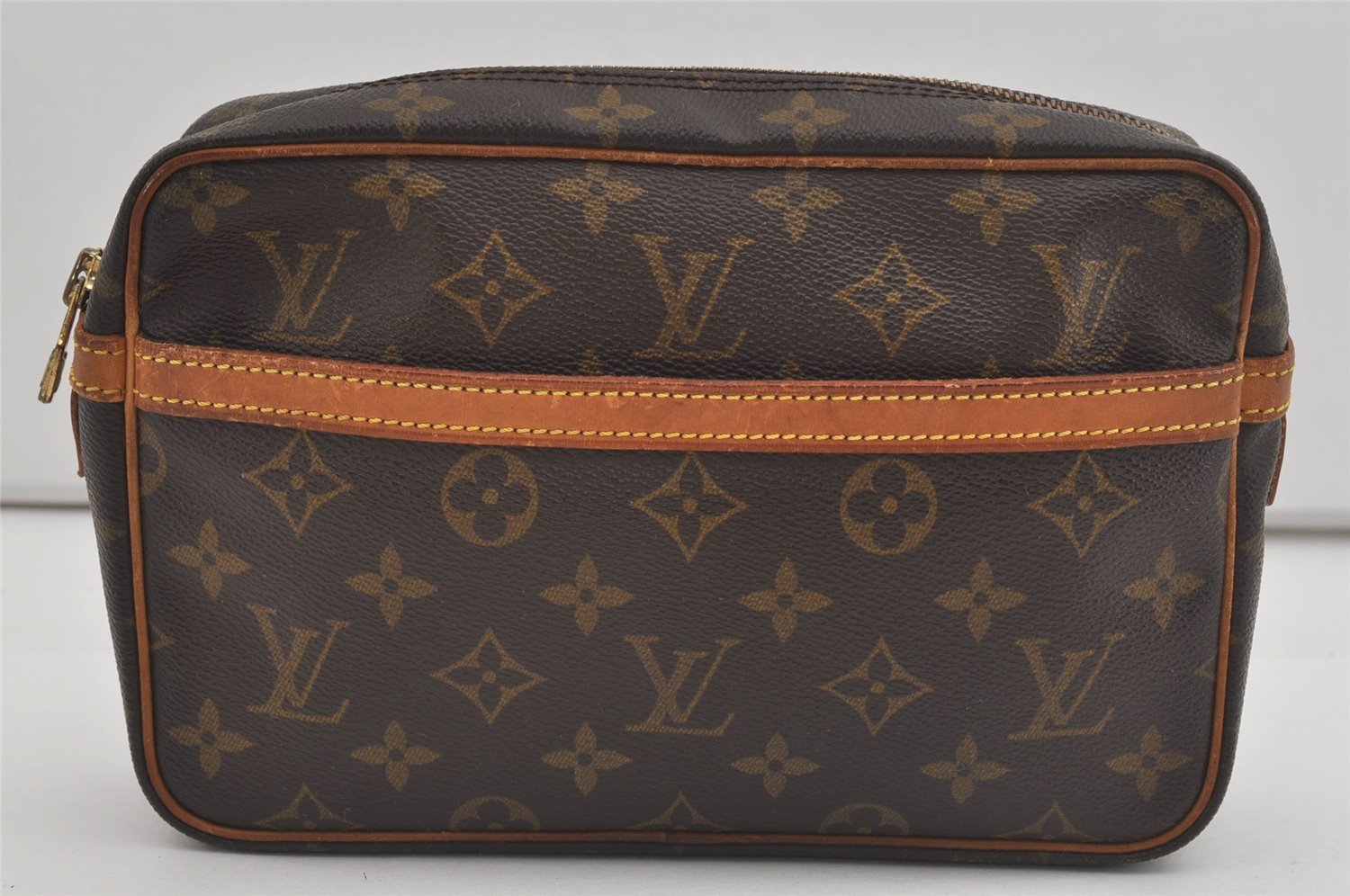 Authentic Louis Vuitton Monogram Compiegne 23 Clutch Hand Bag M51847 LV 5745I