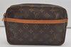 Authentic Louis Vuitton Monogram Compiegne 23 Clutch Hand Bag M51847 LV 5745I