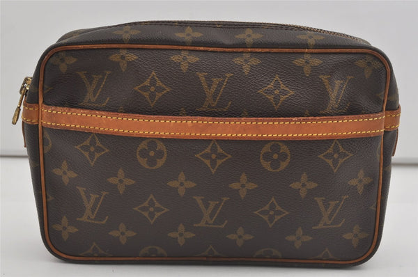 Authentic Louis Vuitton Monogram Compiegne 23 Clutch Hand Bag M51847 LV 5745I