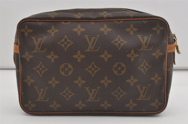 Authentic Louis Vuitton Monogram Compiegne 23 Clutch Hand Bag M51847 LV 5745I