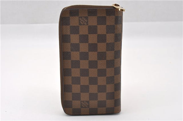 Authentic Louis Vuitton Damier Zippy Organizer Long Wallet Purse N60003 LV 5746F