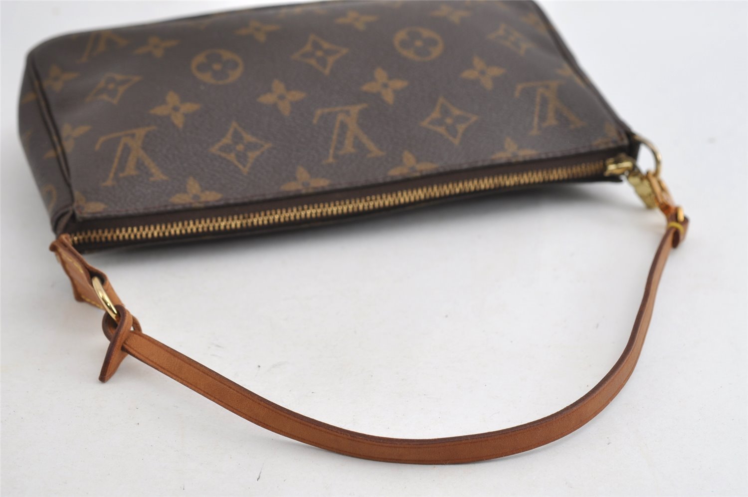 Authentic Louis Vuitton Monogram Pochette Accessoires Pouch M51980 LV 5746I
