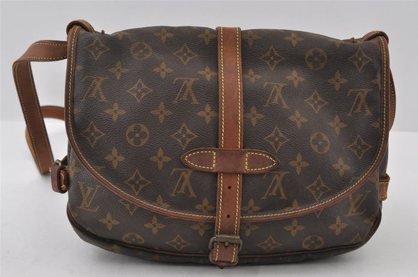 Authentic Louis Vuitton Monogram Saumur 30 Shoulder Cross Bag M42256 LV 5747I