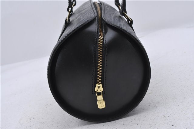 Authentic Louis Vuitton Epi Soufflot Black Hand Bag M52222 LV 5749D