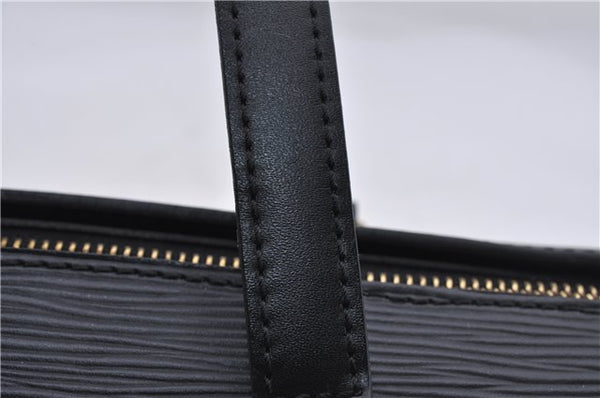 Authentic Louis Vuitton Epi Soufflot Black Hand Bag M52222 LV 5749D