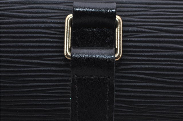 Authentic Louis Vuitton Epi Soufflot Black Hand Bag M52222 LV 5749D
