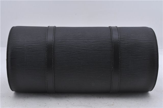 Authentic Louis Vuitton Epi Soufflot Black Hand Bag M52222 LV 5749D