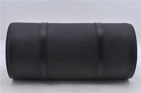 Authentic Louis Vuitton Epi Soufflot Black Hand Bag M52222 LV 5749D