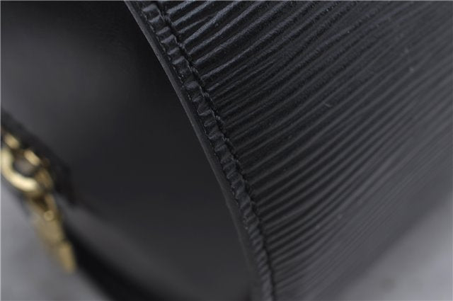 Authentic Louis Vuitton Epi Soufflot Black Hand Bag M52222 LV 5749D