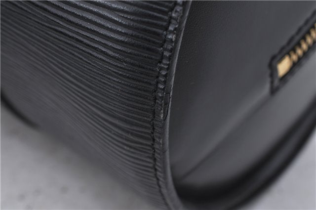 Authentic Louis Vuitton Epi Soufflot Black Hand Bag M52222 LV 5749D