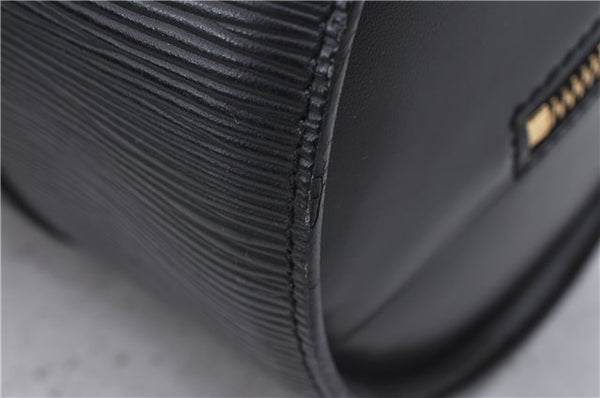 Authentic Louis Vuitton Epi Soufflot Black Hand Bag M52222 LV 5749D