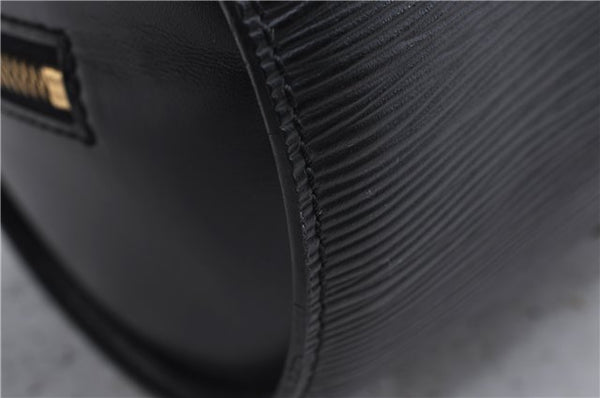 Authentic Louis Vuitton Epi Soufflot Black Hand Bag M52222 LV 5749D