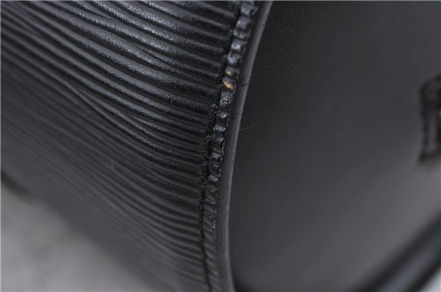 Authentic Louis Vuitton Epi Soufflot Black Hand Bag M52222 LV 5749D