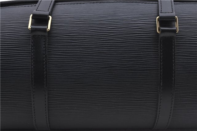 Authentic Louis Vuitton Epi Soufflot Black Hand Bag M52222 LV 5749D