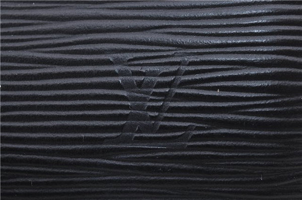 Authentic Louis Vuitton Epi Soufflot Black Hand Bag M52222 LV 5749D