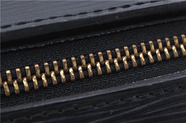 Authentic Louis Vuitton Epi Soufflot Black Hand Bag M52222 LV 5749D