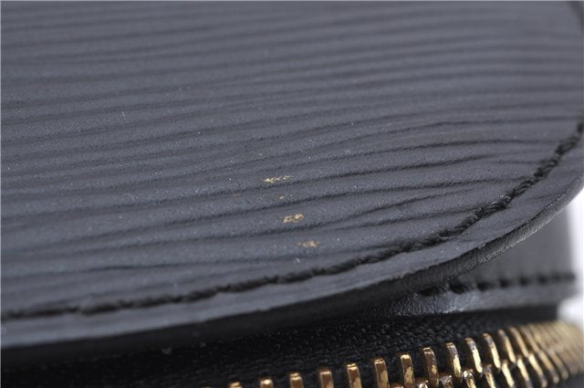 Authentic Louis Vuitton Epi Soufflot Black Hand Bag M52222 LV 5749D