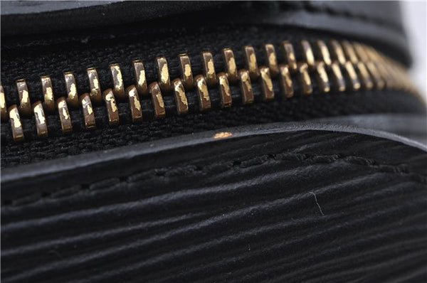 Authentic Louis Vuitton Epi Soufflot Black Hand Bag M52222 LV 5749D