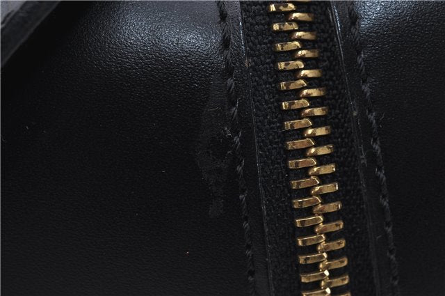 Authentic Louis Vuitton Epi Soufflot Black Hand Bag M52222 LV 5749D