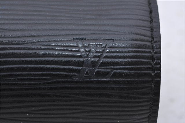 Authentic Louis Vuitton Epi Soufflot Black Hand Bag M52222 LV 5749D