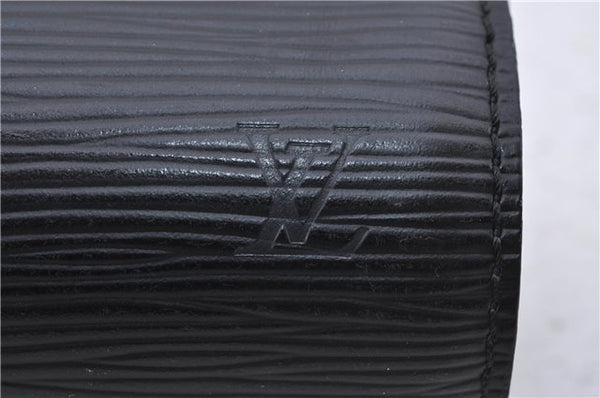 Authentic Louis Vuitton Epi Soufflot Black Hand Bag M52222 LV 5749D