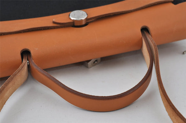 Authentic HERMES Her Bag PM & PM 2Way Shoulder Hand Bag Black Beige 5751I