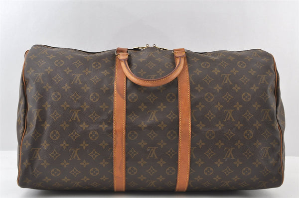 Authentic Louis Vuitton Monogram Keepall 55 Travel Boston Bag M41424 LV 5752I