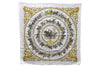 Auth HERMES Carre 90 Scarf "LA PROMENADE DE LONGCHAMPS" Silk White Box 5753D