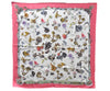 Authentic HERMES Carre 90 Scarf "Champignon" Silk Pink 5754D