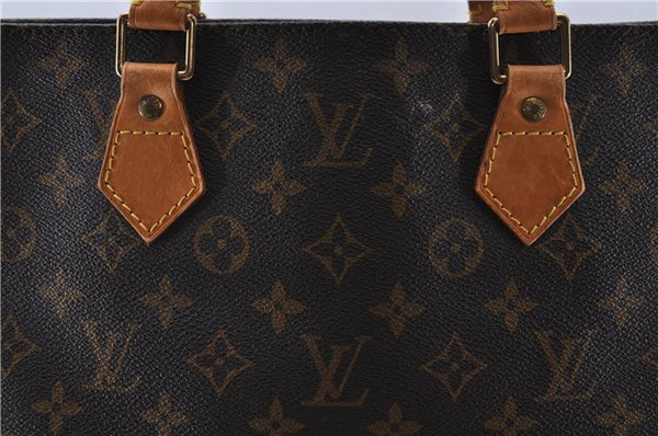 Authentic LOUIS VUITTON Monogram Sac Plat Hand Bag M51140 LV Junk 5755C