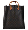 Authentic LOUIS VUITTON Monogram Sac Plat Hand Bag M51140 LV 5756C
