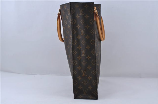 Authentic LOUIS VUITTON Monogram Sac Plat Hand Bag M51140 LV 5756C