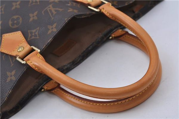 Authentic LOUIS VUITTON Monogram Sac Plat Hand Bag M51140 LV 5756C