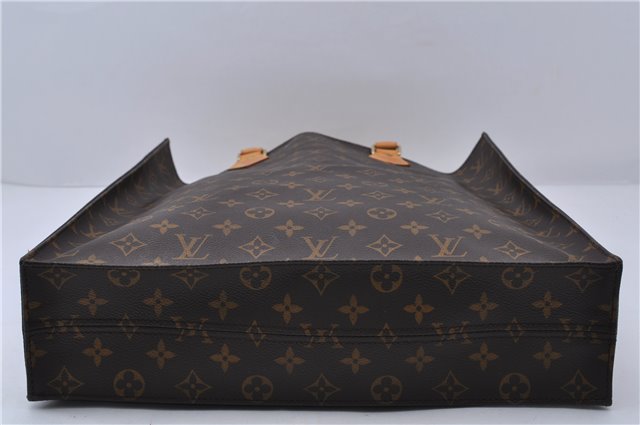 Authentic LOUIS VUITTON Monogram Sac Plat Hand Bag M51140 LV 5756C