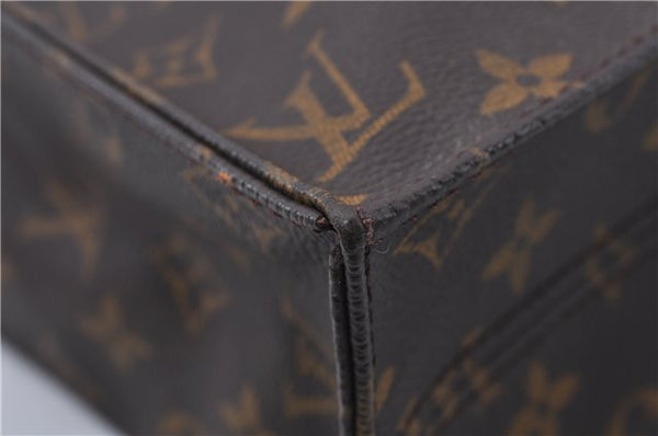 Authentic LOUIS VUITTON Monogram Sac Plat Hand Bag M51140 LV 5756C