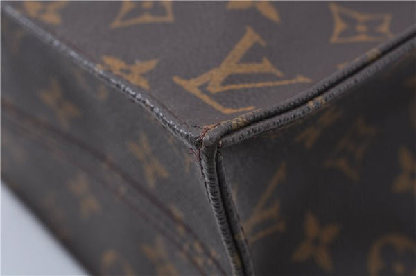 Authentic LOUIS VUITTON Monogram Sac Plat Hand Bag M51140 LV 5756C