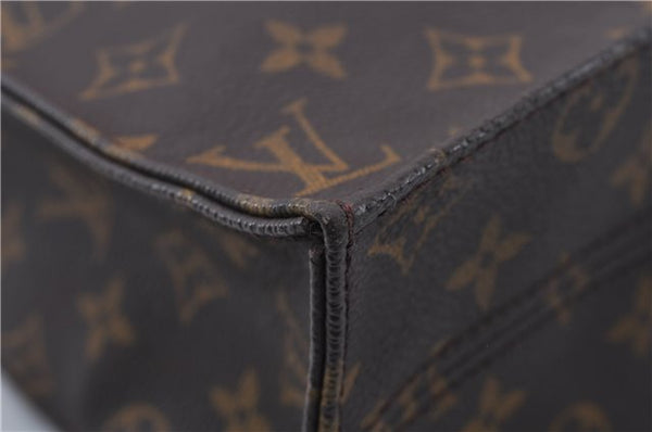 Authentic LOUIS VUITTON Monogram Sac Plat Hand Bag M51140 LV 5756C