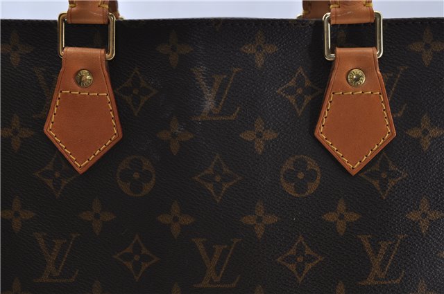 Authentic LOUIS VUITTON Monogram Sac Plat Hand Bag M51140 LV 5756C