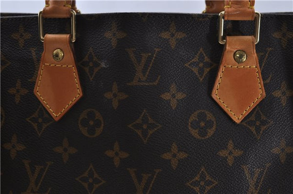 Authentic LOUIS VUITTON Monogram Sac Plat Hand Bag M51140 LV 5756C