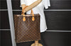 Authentic LOUIS VUITTON Monogram Sac Plat Hand Bag M51140 LV 5756C
