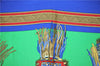 Authentic HERMES Carre 90 Scarf "CUIRS DU DESERT" Silk Blue 5756F